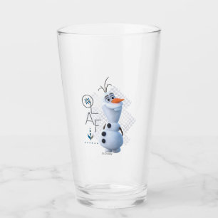 Frozen 2: Olaf With Stylized Name Graphic Glass