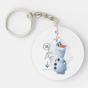 Frozen 2: Olaf With Stylized Name Graphic Keychain