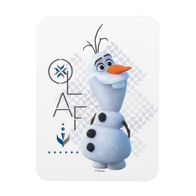Frozen 2: Olaf With Stylized Name Graphic Magnet (Vertical)