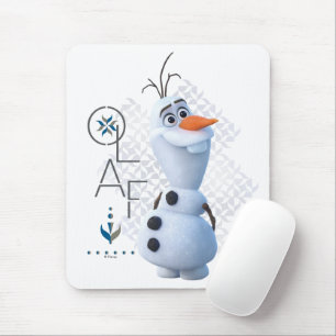 Frozen 2: Olaf With Stylized Name Graphic Mouse Pad
