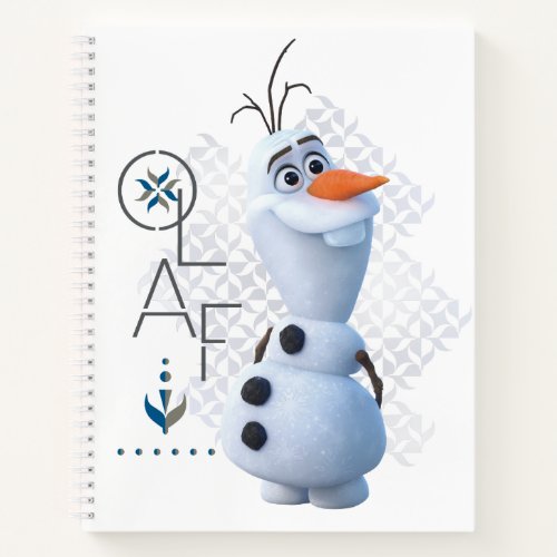 Frozen 2 Olaf With Stylized Name Graphic Notebook