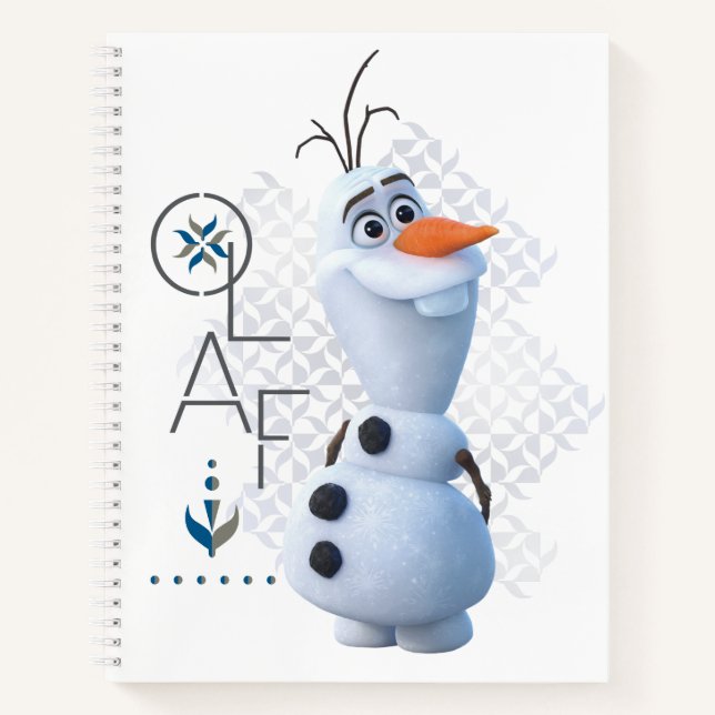 Frozen 2: Olaf With Stylized Name Graphic Notebook (Front)