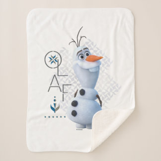 Frozen 2: Olaf With Stylized Name Graphic Sherpa Blanket