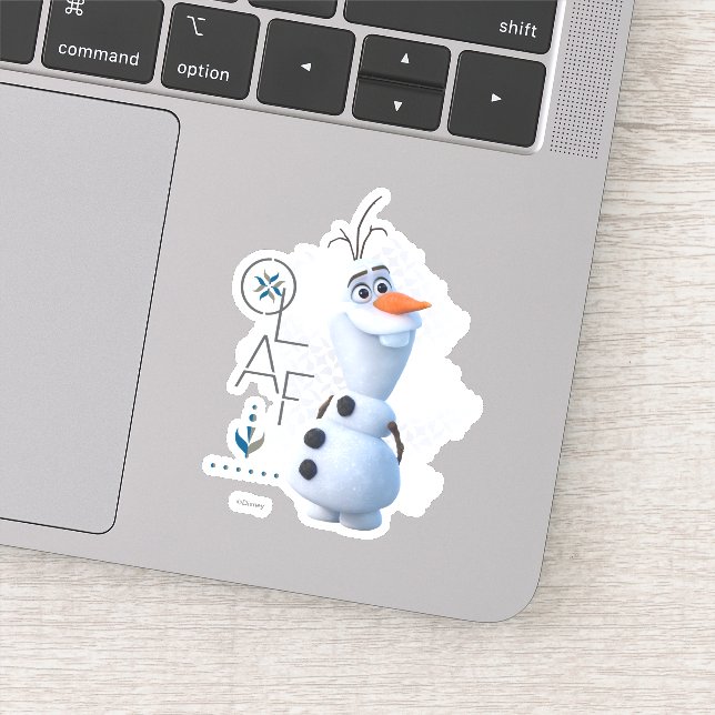 Frozen 2: Olaf With Stylized Name Graphic Sticker (Detail)