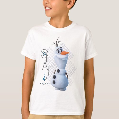 Frozen 2 Olaf With Stylized Name Graphic T_Shirt