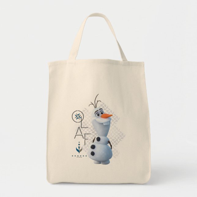 Frozen 2: Olaf With Stylized Name Graphic Tote Bag (Front)