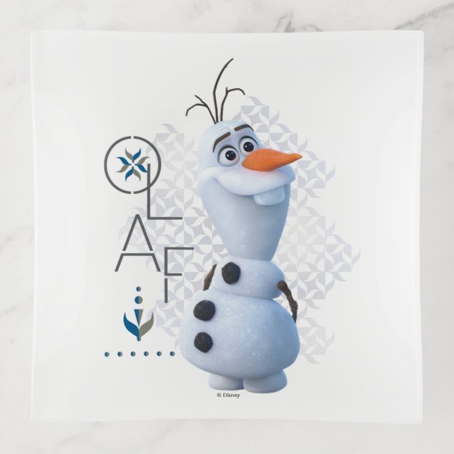 Frozen 2: Olaf With Stylized Name Graphic Trinket Tray (Front)