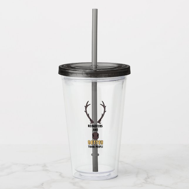 Frozen 2 | Reindeers Are Better Than People Acrylic Tumbler (Front)