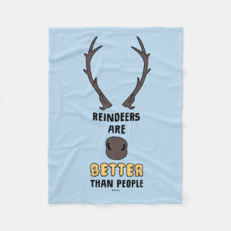 Frozen 2 | Reindeers Are Better Than People Fleece Blanket