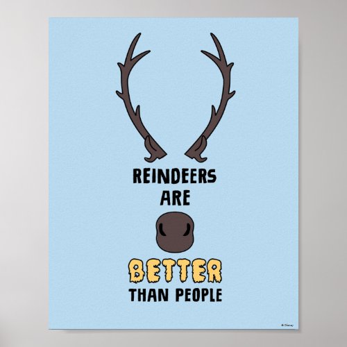 Frozen 2  Reindeers Are Better Than People Poster