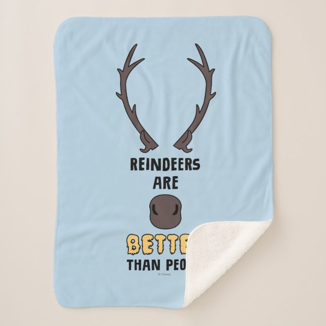 Frozen 2 | Reindeers Are Better Than People Sherpa Blanket (Front)