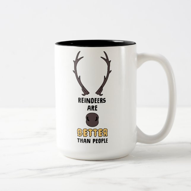 Frozen 2 | Reindeers Are Better Than People Two-Tone Coffee Mug (Right)