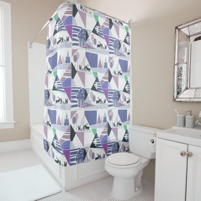 Frozen 2 | Seek the Truth Character Pattern Shower Curtain (In Situ)