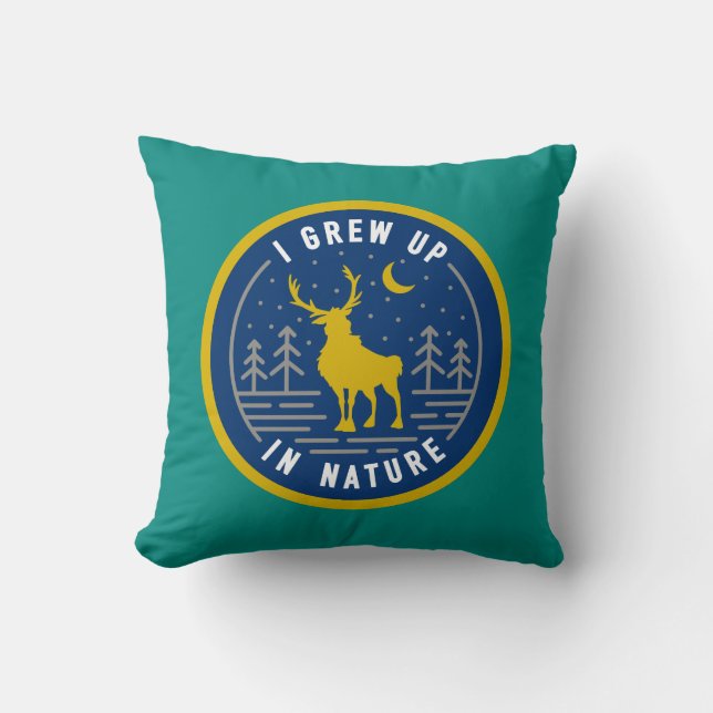 Frozen 2 | Sven - I Grew Up in Nature Throw Pillow (Front)