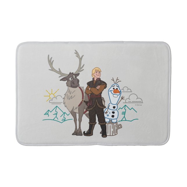 Frozen 2 | Sven, Kristoff & Olaf Bath Mat (Front)