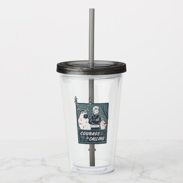 Frozen 2: Sven, Kristoff, & Olaf | Courage Acrylic Tumbler (Front)