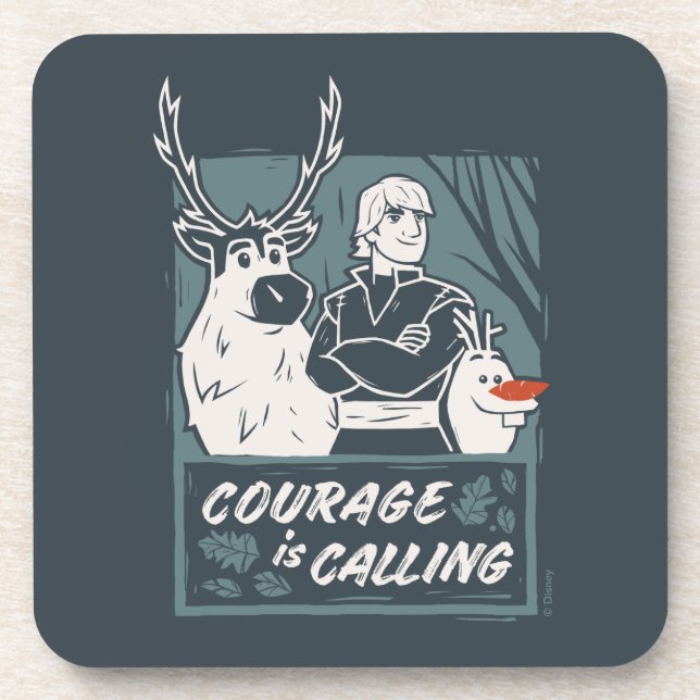 Frozen 2: Sven, Kristoff, & Olaf | Courage Beverage Coaster (Front)