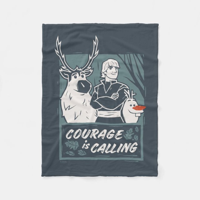 Frozen 2: Sven, Kristoff, & Olaf | Courage Fleece Blanket (Front)