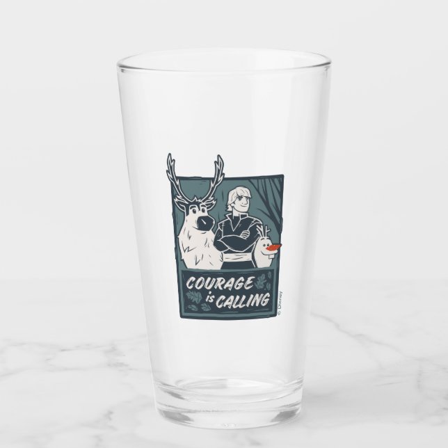 Frozen 2: Sven, Kristoff, & Olaf | Courage Glass (Front)