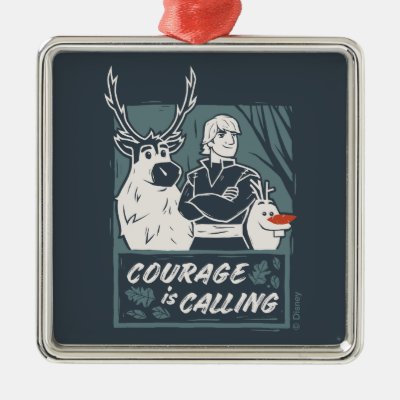 Frozen 2: Sven, Kristoff, &amp; Olaf | Courage Metal Ornament