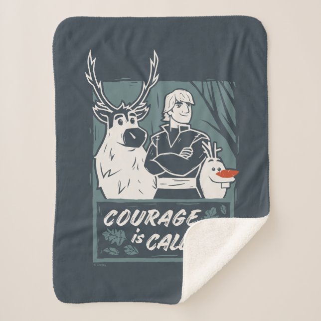 Frozen 2: Sven, Kristoff, & Olaf | Courage Sherpa Blanket (Front)