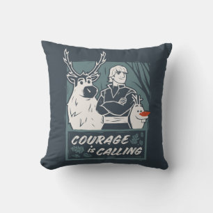 Frozen 2: Sven, Kristoff, & Olaf   Courage Throw Pillow