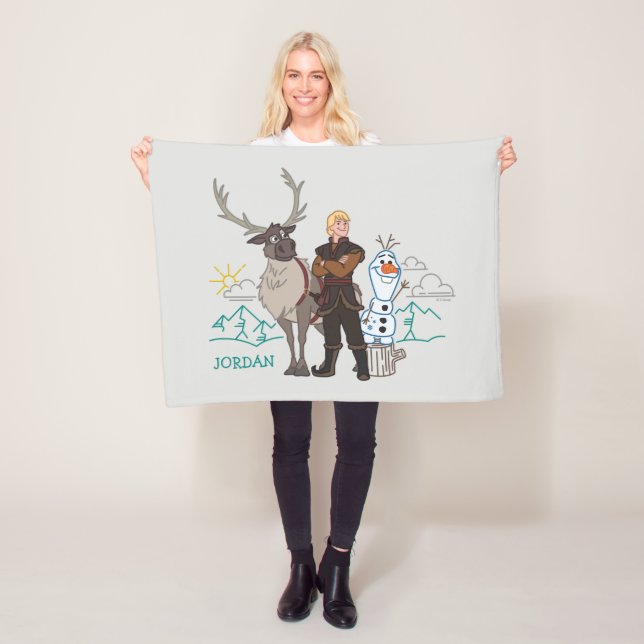 Frozen 2 | Sven, Kristoff & Olaf Fleece Blanket (In Situ)