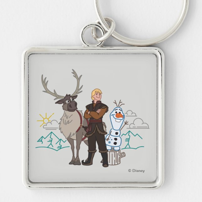 Frozen 2 | Sven, Kristoff & Olaf Keychain (Front)