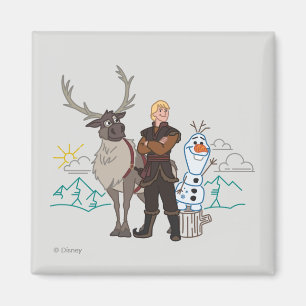 Frozen 2   Sven, Kristoff & Olaf Magnet