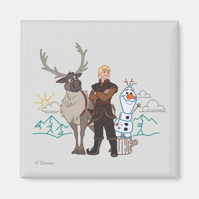 Frozen 2 | Sven, Kristoff & Olaf Magnet (Front)