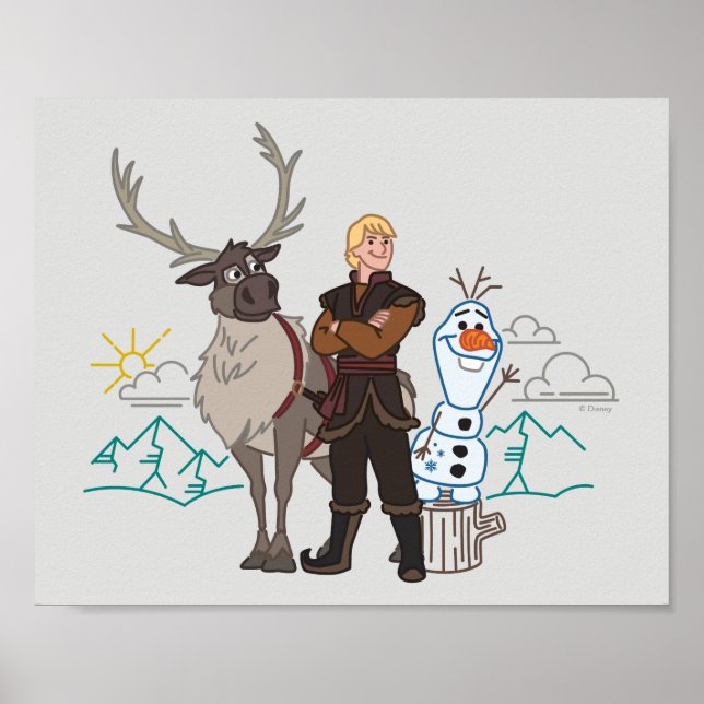 Frozen 2 | Sven, Kristoff & Olaf Poster (Front)