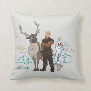 Frozen 2   Sven, Kristoff & Olaf Throw Pillow