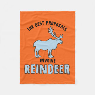 Frozen 2 | "The Best Proposals Involve Reindeer" Fleece Blanket