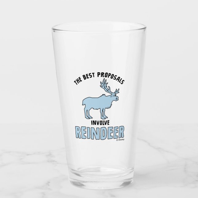 Frozen 2 | "The Best Proposals Involve Reindeer" Glass (Front)