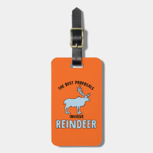 Frozen 2 "The Best Proposals Involve Reindeer" Luggage Tag