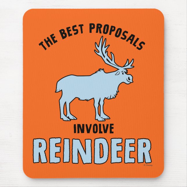 Frozen 2 | "The Best Proposals Involve Reindeer" Mouse Pad (Front)