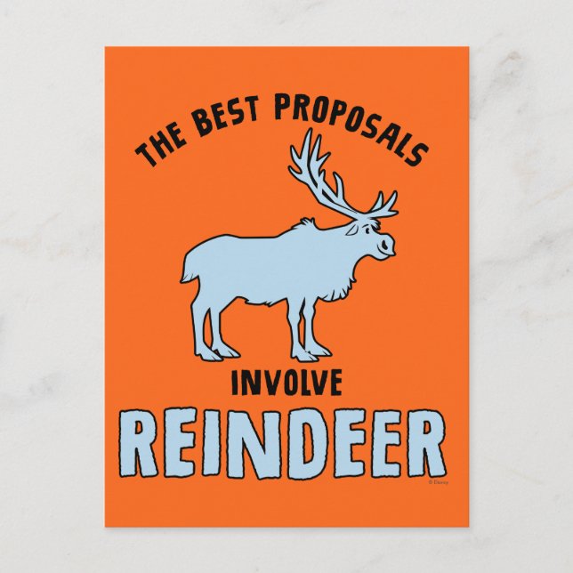 Frozen 2 | "The Best Proposals Involve Reindeer" Postcard (Front)