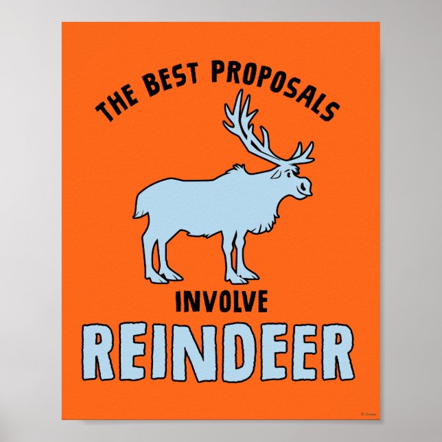 Frozen 2 | "The Best Proposals Involve Reindeer" Poster (Front)