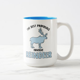 Frozen 2   "The Best Proposals Involve Reindeer" Two-Tone Coffee Mug