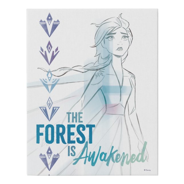 Frozen 2: The Forest Is Awakened Faux Canvas Print (Front)
