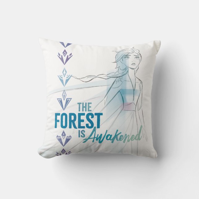 Frozen 2: The Forest Is Awakened Throw Pillow (Front)