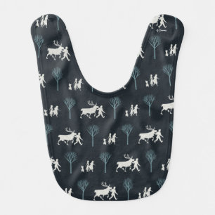 Frozen 2: Walking Through Birch Trees Pattern Baby Bib