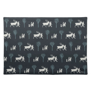 Frozen 2: Walking Through Birch Trees Pattern Cloth Placemat