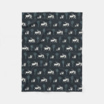 Frozen 2: Walking Through Birch Trees Pattern Fleece Blanket