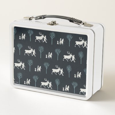 Frozen 2: Walking Through Birch Trees Pattern Metal Lunch Box