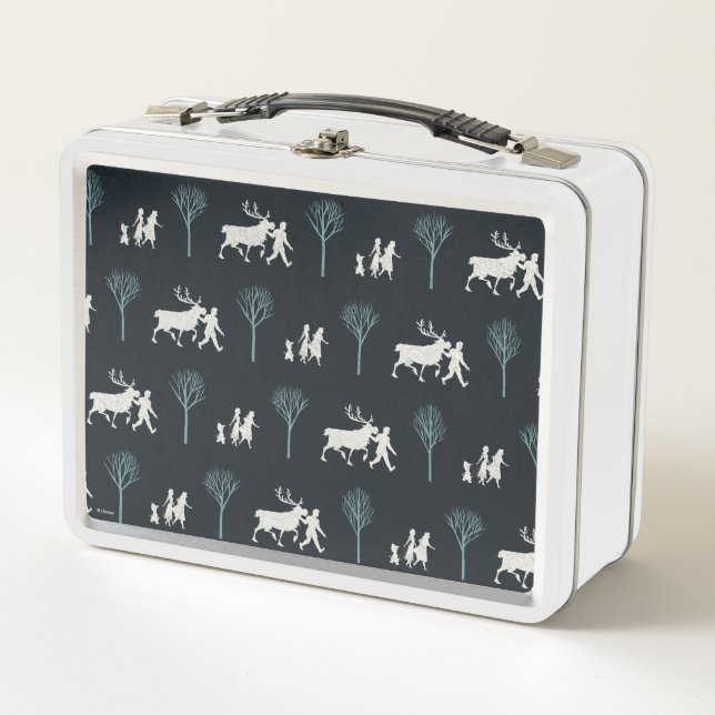 Frozen 2: Walking Through Birch Trees Pattern Metal Lunch Box (Front)