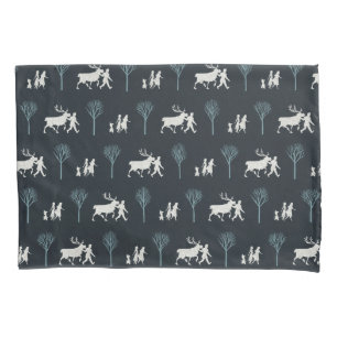 Frozen 2: Walking Through Birch Trees Pattern Pillow Case