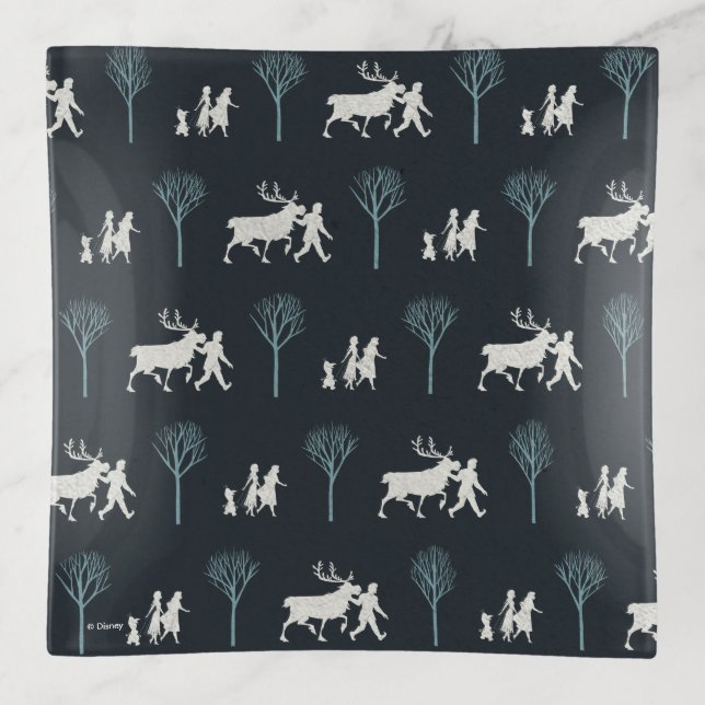 Frozen 2: Walking Through Birch Trees Pattern Trinket Tray (Front)