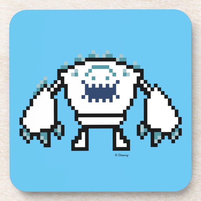 Frozen | 8-Bit Marshmallow Beverage Coaster (Front)