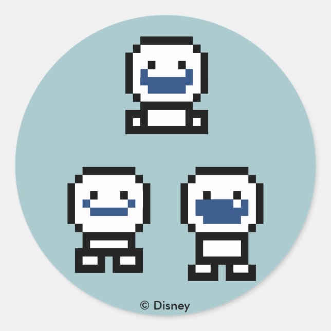 Frozen | 8-Bit Snowgies Classic Round Sticker (Front)